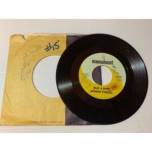 Vintage Henson Cargill 45 RPM Vinyl Record "A Very Well Traveled Man" & "Skip A